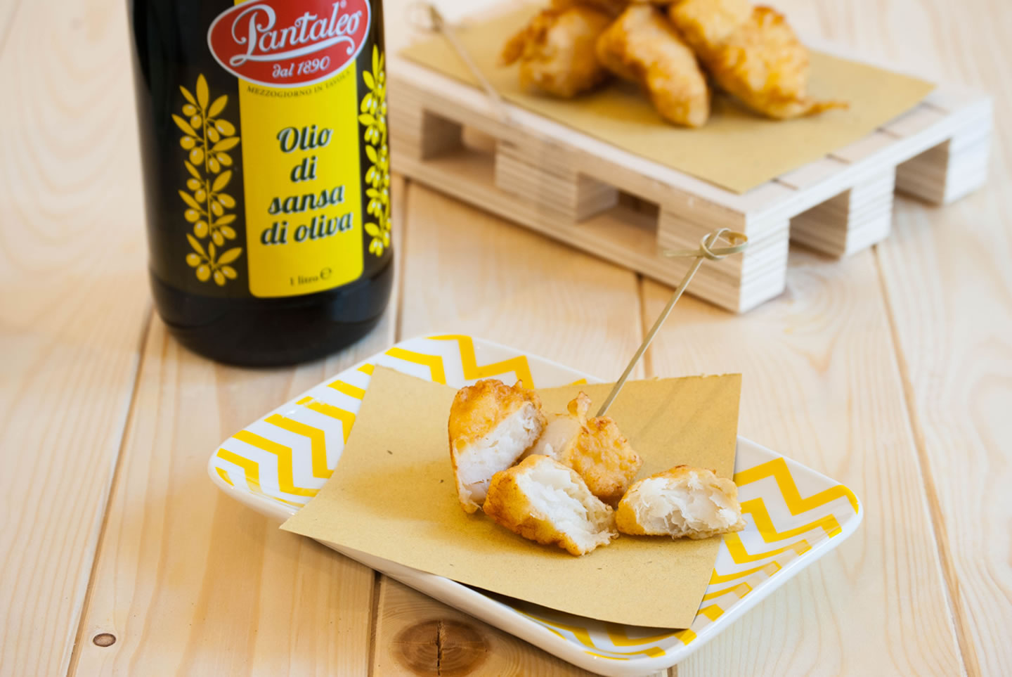 Olio Pantaleo - Bocconcini di baccalà in pastella