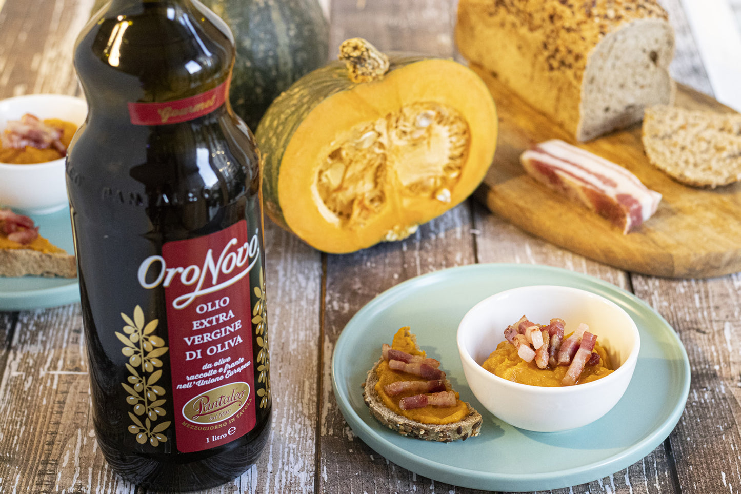 Olio Pantaleo - Hummus di zucca e pancetta
