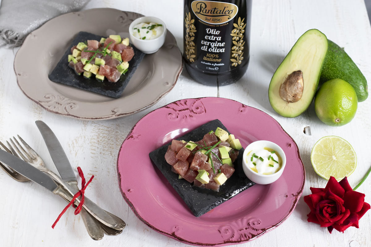 Olio Pantaleo - Mini tartare di tonno e avocado
