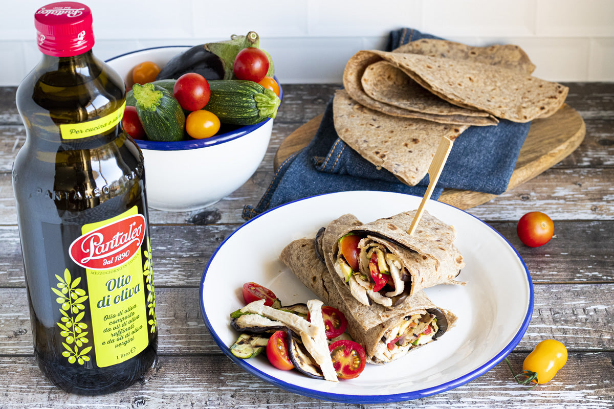 Olio Pantaleo - Piadine all’olio con pollo e verdure
