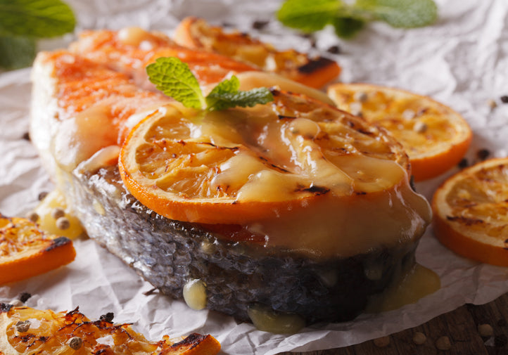 Olio Pantaleo - Salmone all'arancia cotto al forno