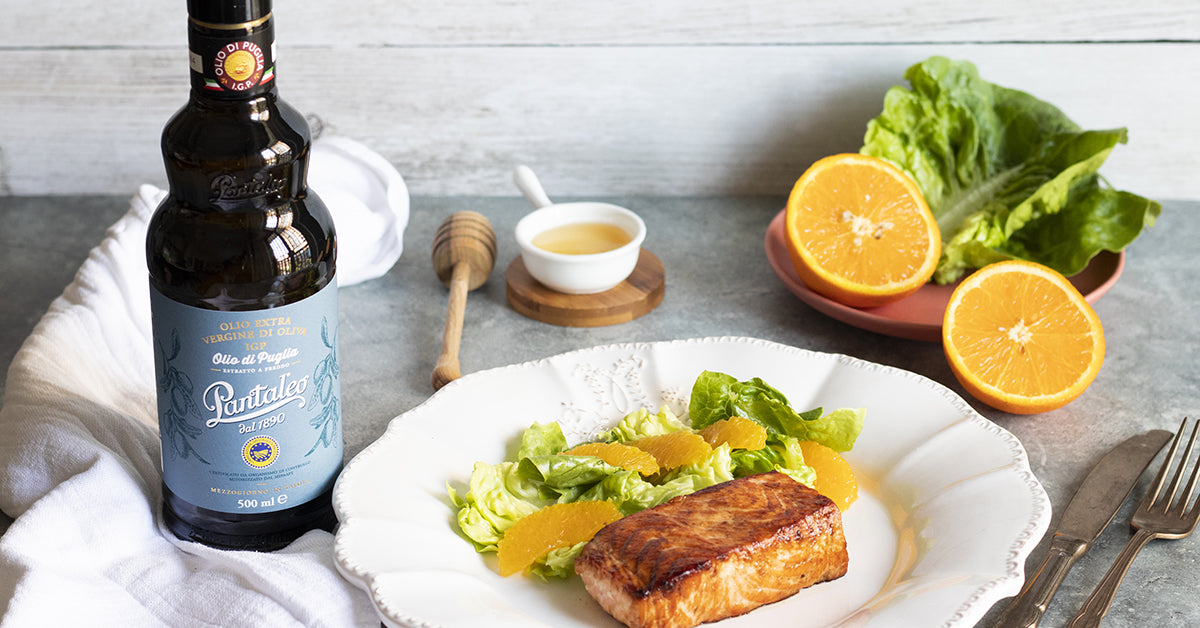 Olio Pantaleo - Salmone marinato e scottato