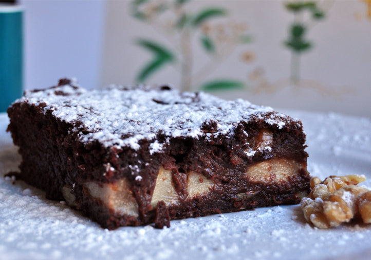 Olio Pantaleo - Torta alle pere con noci e cioccolato