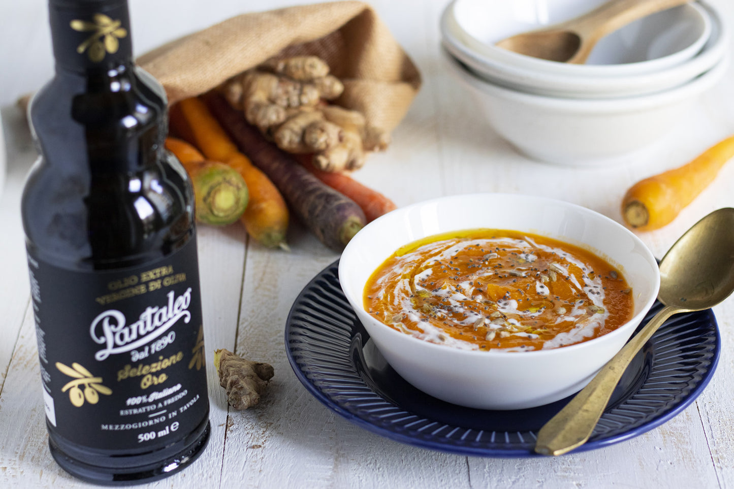 Olio Pantaleo - Vellutata detox di carote e zenzero