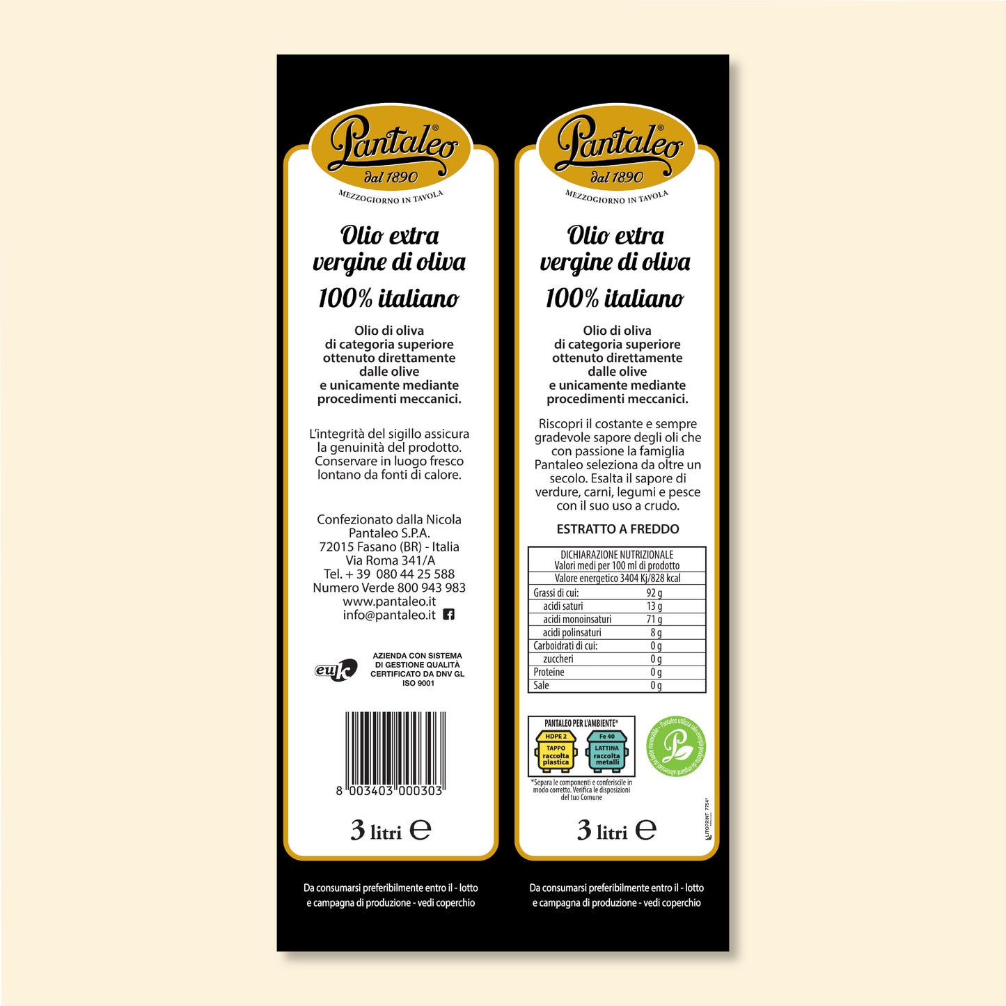 Olio extra vergine di Oliva 100% Italiano