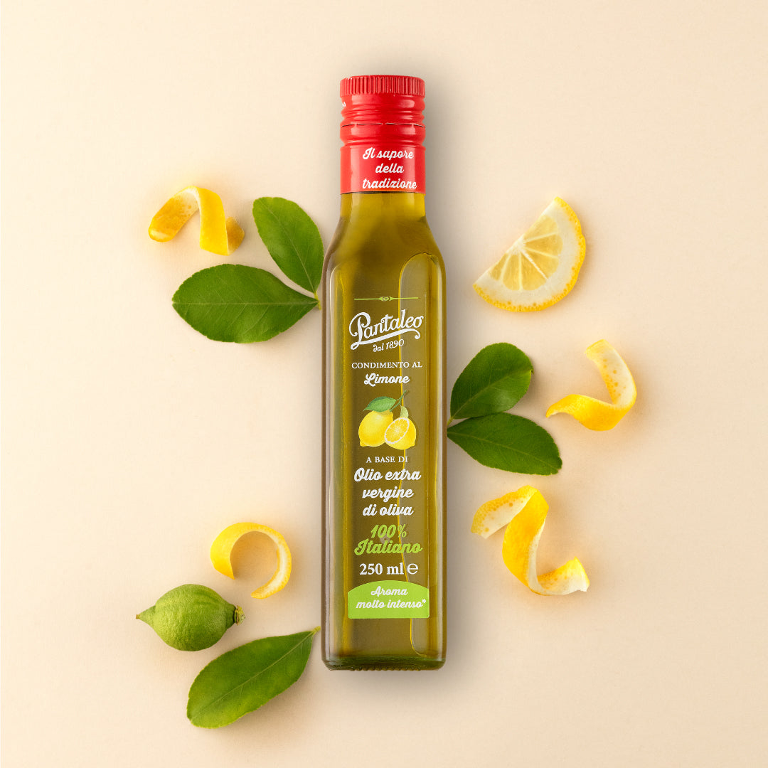 
                  
                    Condimento a base di olio extra vergine 100% italiano aromatizzato al limone
                  
                