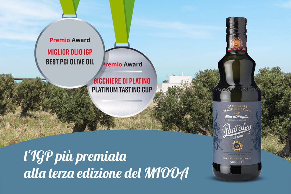 Pantaleo IGP olio di Puglia il miglior extravergine IGP e Bicchiere di Platino al Milan International Olive Oil Award