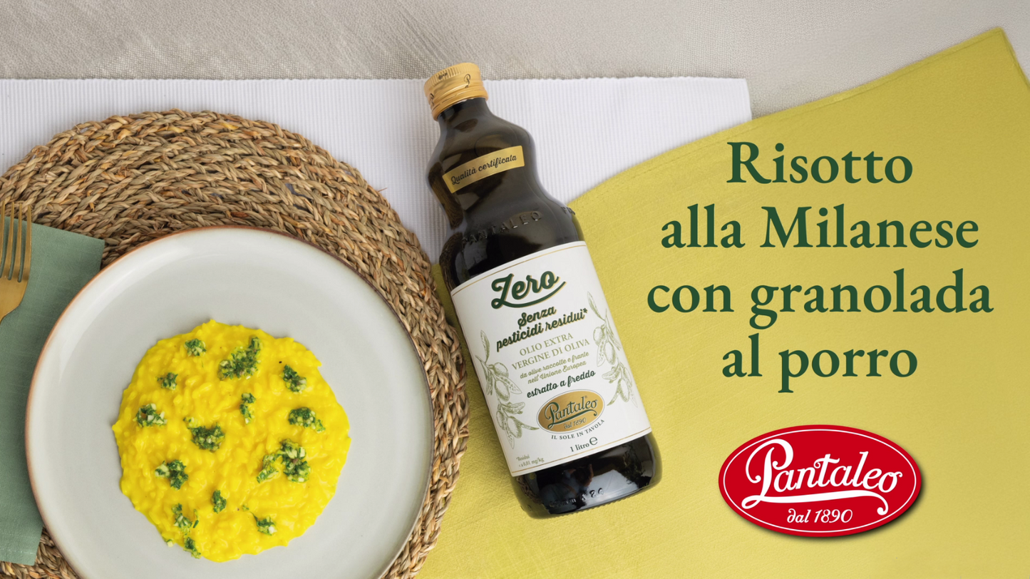 Risotto alla Milanese con gremolada al porro