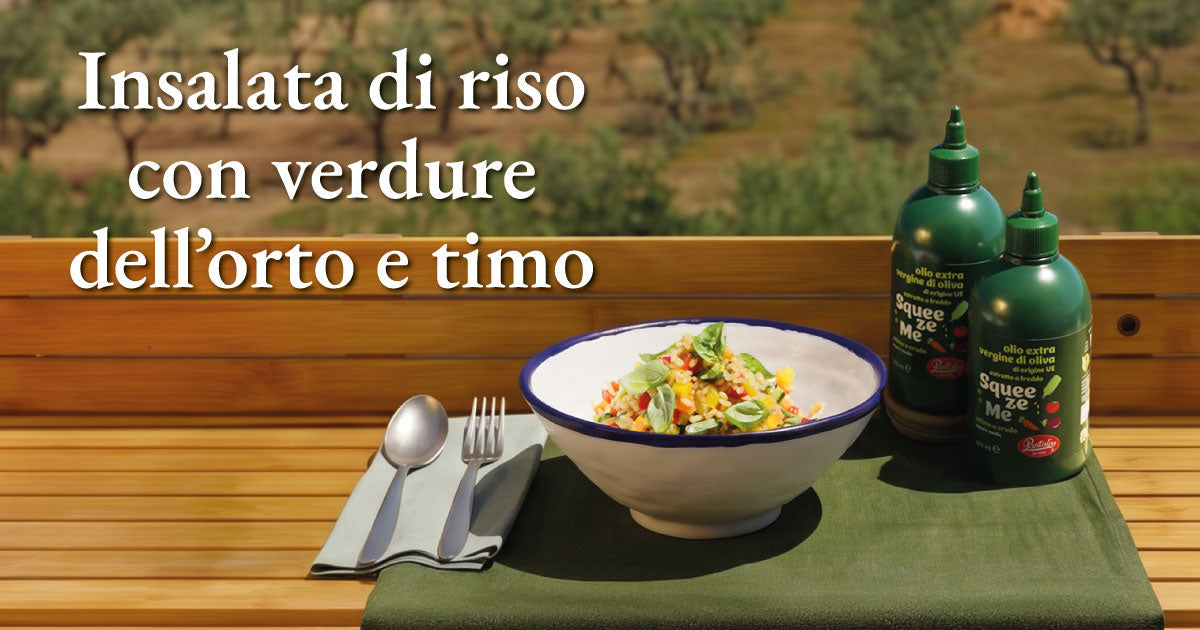 Insalata di riso con verdure dell’orto e timo