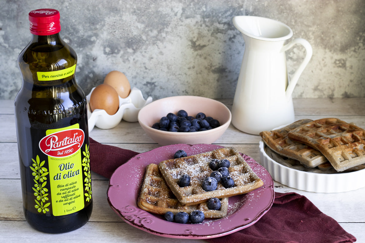 Olio Pantaleo - Waffle all’olio di oliva e mirtilli