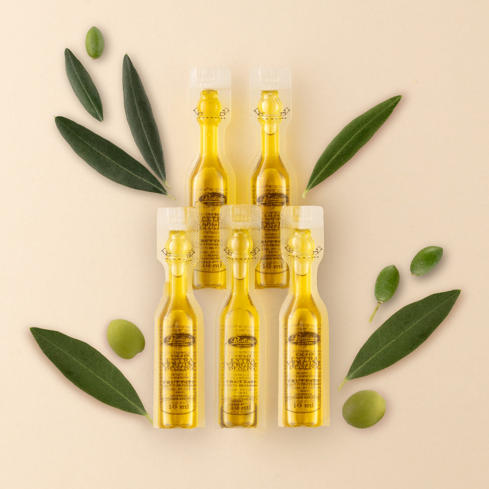 Olio extra vergine di Oliva 100% Italiano, monodosi da 10 ml